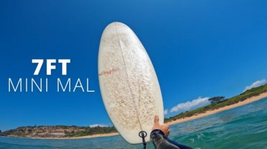 POV SURFING 7FT MINI MAL! (IN 4K)