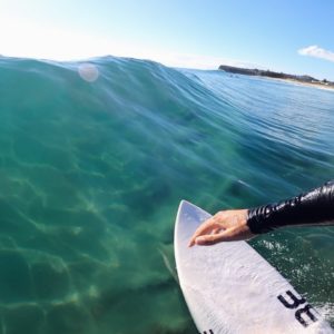 POV SURFING GLASSY SHOREBREAK! (PERFECT A-FRAME)