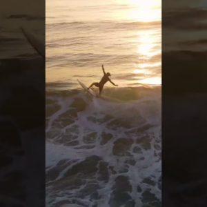 Surfer does Alley Oop in GOLDEN Waves!! 🤩
