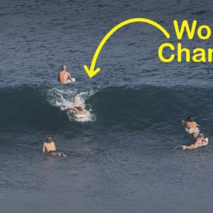 World Champion Surfs With Everyday Crowd – Uluwatu