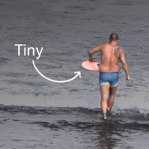 Surf Uluwatu With The Tiniest Board
