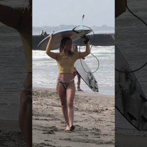 Veronica Goes To The Sandbar  #surfingbali #surfing #balibeach