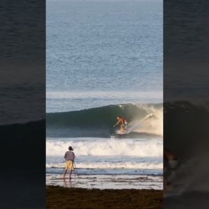 50+ year old Guy rides perfect tube  #shorts  #surfrawfiles