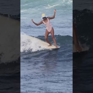 Nose Ride With Indonesian Surfer: Flora #surfing #balisurf #surfers