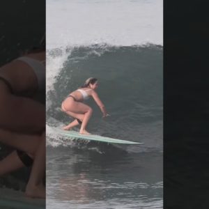 Veronica Draws A Nice Line #surfing #surfingbali #surfers