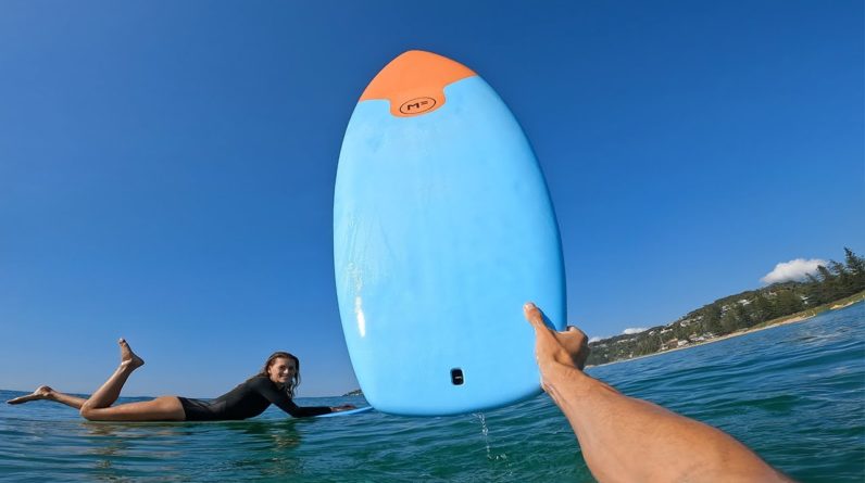 SURFING A BRAND NEW 5'4 MICK FANNING SOFTBOARD! (RAW POV)